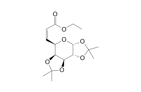 Ethyl (Z)-6,7-dideoxy-[1,2:3,4]-di-O-isopropylidene-6.alpha.-D-galacto-octeno-pyrannuronate