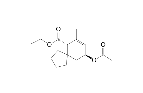 trans-9-acetoxy-7-methylspiro[4.5]dec-7-ene-6-carboxylic acid ethyl ester