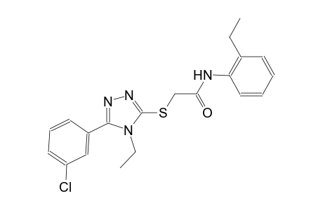 2-{[5-(3-chlorophenyl)-4-ethyl-4H-1,2,4-triazol-3-yl]sulfanyl}-N-(2-ethylphenyl)acetamide