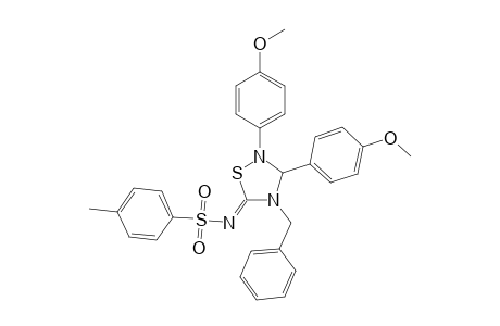 N-[2,3-Bis(4-methoxyphenyl0-4-(phenylmethyl)-1,2,4-thiazolidin-5-ylidene]-4-methylbenzenesulfonamide