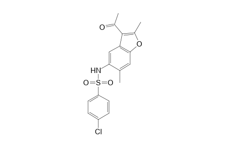 Benzenesulfonamide, N-(3-acetyl-2,6-dimethyl-5-benzofuranyl)-4-chloro-