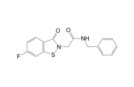 1,2-Benzisothiazole-2-acetamide, 6-fluoro-2,3-dihydro-3-oxo-N-(phenylmethyl)-