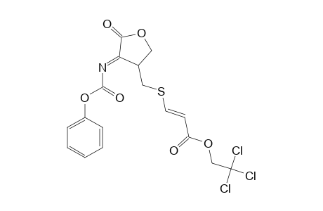 2,2,2-Trichloroethyl (2E)-3-[((5-oxo-4-[(phenoxycarbonyl)amino]-2,5-dihydro-3-furanyl)methyl)sulfanyl]-2-propenoate