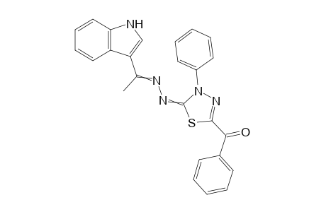 (5-((1-(1H-Indol-3-yl)ethylidene)hydrazono)-4-phenyl-4,5-dihydro-1,3,4-thiadiazol-2-yl)(phenyl)methanone