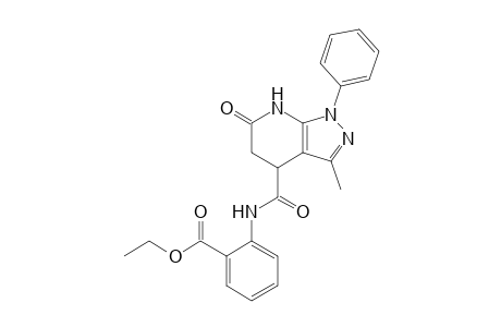 Ethyl (3-Methyl-6-oxo-1-phenyl-4,5,6,7-tetrahydro-1H-pyrazolo[3,4-b]pyridine-4-carboxamido)benzoate