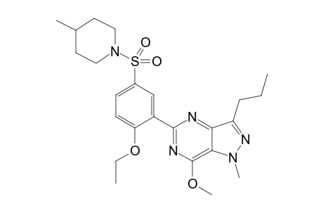 5-{2-ethoxy-5-[(4-methylpiperidin-1-yl)sulfonyl]phenyl}7-methoxy-1-methyl-3-propyl-1H-pyrazolo[4,3-d]pyrimidine