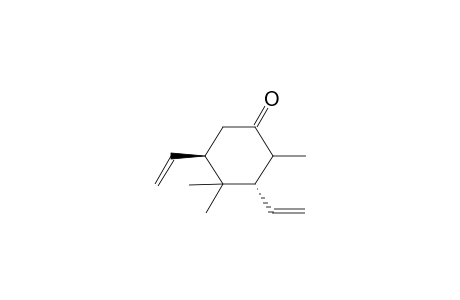 (3R*,5R*)-2,4,4-Trimethyl-3,5-divinylcyclohexanone