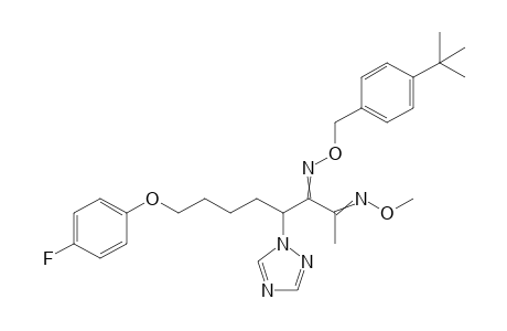 2,3-Octanedione, 8-(4-fluorophenoxy)-4-(1H-1,2,4-triazol-1-yl)-, 3-[O-[[4-(1,1-dimethylethyl)phenyl]methyl]oxime] 2-(O-methyloxime)