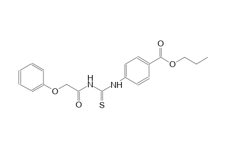 benzoic acid, 4-[[[(phenoxyacetyl)amino]carbonothioyl]amino]-, propyl ester