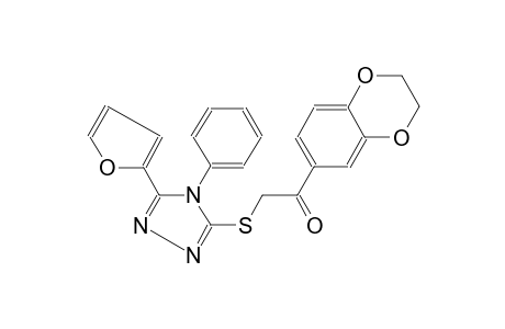 1-(2,3-dihydro-1,4-benzodioxin-6-yl)-2-{[5-(2-furyl)-4-phenyl-4H-1,2,4-triazol-3-yl]sulfanyl}ethanone