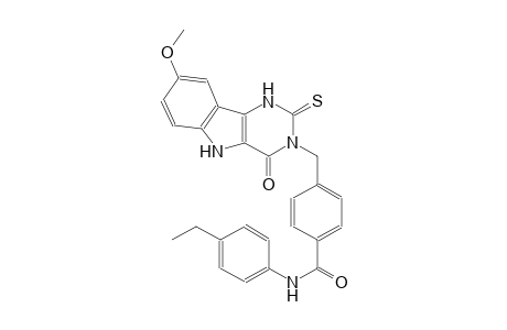 benzamide, N-(4-ethylphenyl)-4-[(1,2,4,5-tetrahydro-8-methoxy-4-oxo-2-thioxo-3H-pyrimido[5,4-b]indol-3-yl)methyl]-