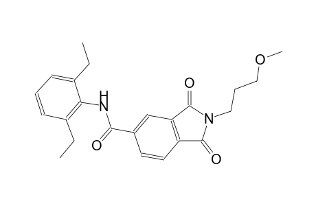 N-(2,6-diethylphenyl)-2-(3-methoxypropyl)-1,3-dioxo-5-isoindolinecarboxamide