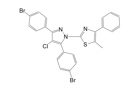 2-[3,5-bis(4-bromophenyl)-4-chloro-1H-pyrazol-1-yl]-5-methyl-4-phenyl-1,3-thiazole
