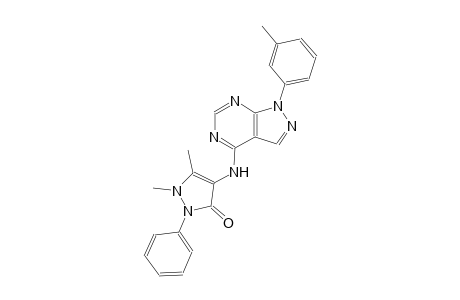 3H-pyrazol-3-one, 1,2-dihydro-1,5-dimethyl-4-[[1-(3-methylphenyl)-1H-pyrazolo[3,4-d]pyrimidin-4-yl]amino]-2-phenyl-