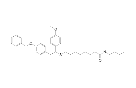 8-[[2-(4-benzoxyphenyl)-1-(4-methoxyphenyl)ethyl]thio]-N-butyl-N-methyl-caprylamide