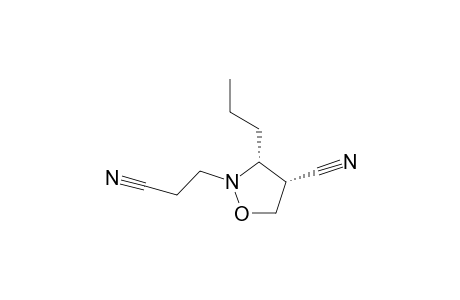 2-Isoxazolidinepropanenitrile, 4-cyano-3-propyl-, cis-