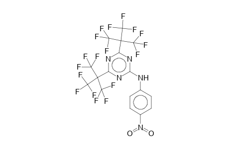 N-(4-Nitrophenyl)-4,6-bis[2,2,2-trifluoro-1,1-bis(trifluoromethyl)ethyl]-1,3,5-triazin-2-amine