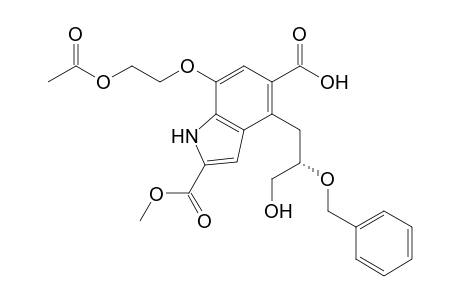 7-(2-Acetoxyethoxy)-4-[(S)-2-(benzyloxy)-3-hydroxypropyl]-2-(methoxycarbonyl)-1H-indole-5-carboxylic acid