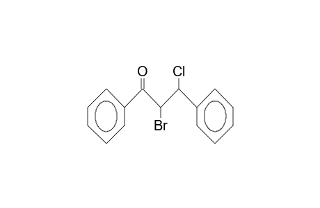 trans-2-Bromo-3-chloro-1,3-diphenyl-1-propanone