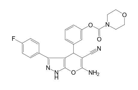 3-[6-amino-5-cyano-3-(4-fluorophenyl)-1,4-dihydropyrano[2,3-c]pyrazol-4-yl]phenyl 4-morpholinecarboxylate