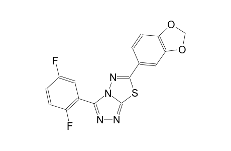 [1,2,4]triazolo[3,4-b][1,3,4]thiadiazole, 6-(1,3-benzodioxol-5-yl)-3-(2,5-difluorophenyl)-