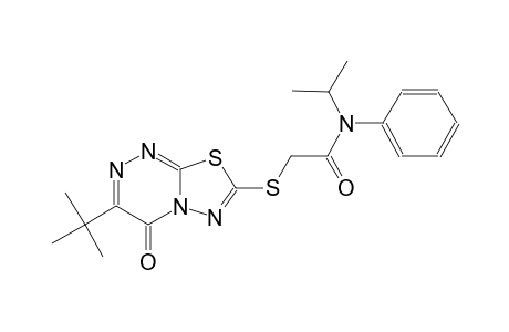 2-[(3-tert-butyl-4-oxo-4H-[1,3,4]thiadiazolo[2,3-c][1,2,4]triazin-7-yl)sulfanyl]-N-isopropyl-N-phenylacetamide
