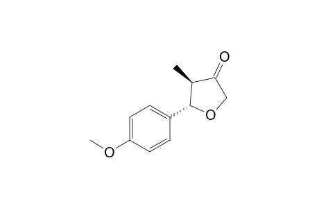 (2S*,3R*)-3-Methyl-2-(4-methoxyphenyl)-tetrahydrofuran-4-one