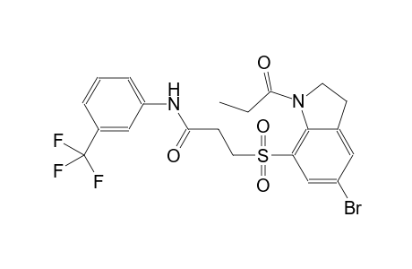 propanamide, 3-[[5-bromo-2,3-dihydro-1-(1-oxopropyl)-1H-indol-7-yl]sulfonyl]-N-[3-(trifluoromethyl)phenyl]-