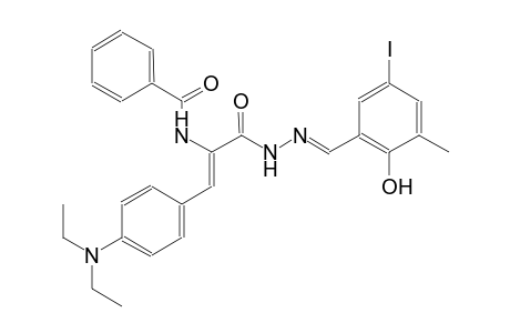 N-((Z)-2-[4-(diethylamino)phenyl]-1-{[(2E)-2-(2-hydroxy-5-iodo-3-methylbenzylidene)hydrazino]carbonyl}ethenyl)benzamide