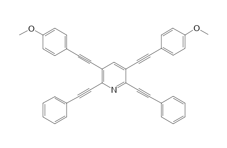 2,6-Bis( phenylethynyl)-3,5-bis((4-methoxyphenyl)ethynyl)-pyridine