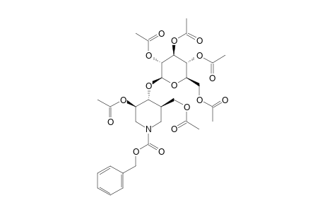 (3R,4R,5R)-3-ACETOXY-5-ACETOXYMETHYL-N-BENZYLOXYCARBONYL-4-[(TETRA-O-ACETYL-BETA-D-GLUCOPYRANOSYL)-OXY]-PIPERIDINE