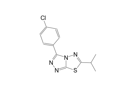 [1,2,4]triazolo[3,4-b][1,3,4]thiadiazole, 3-(4-chlorophenyl)-6-(1-methylethyl)-