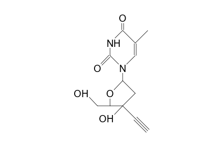 1-(2-Deoxy-3-C-ethynyl-B-D-threo-pentofuranosyl)-thymine