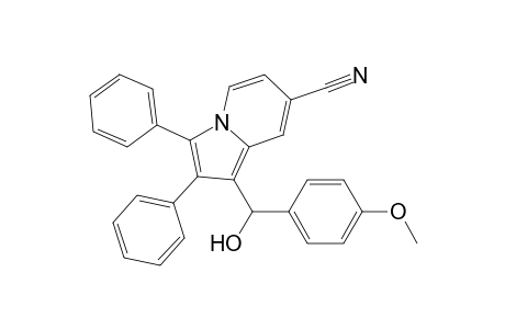 1-[(4-methoxyphenyl)-oxidanyl-methyl]-2,3-diphenyl-indolizine-7-carbonitrile