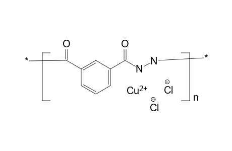 Poly(isophthaloylhydrazide), chelated with an o-phenylenediamine-cucl2 complex