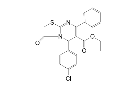 5H-thiazolo[3,2-a]pyrimidine-6-carboxylic acid, 5-(4-chlorophenyl)-2,3-dihydro-3-oxo-7-phenyl-, ethyl ester