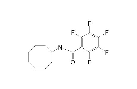 Pentafluorobenzamide, N-cyclooctyl-