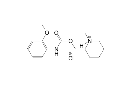 (1-methyl-2-piperidiniumyl)methyl 2-methoxyphenylcarbamate chloride