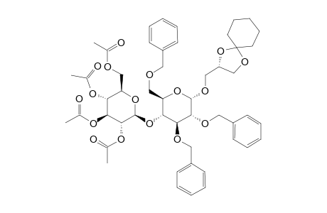 1,2-O-CYCLOHEXYLIDENE-3-O-[2,3,6-TRI-O-BENZYL-4-O-(2,3,4,6-TETRA-O-ACETYL-BETA-D-GLUCOPYRANOSYL)-ALPHA-D-GLUCOPYRANOSYL]-SN-GLYCEROL