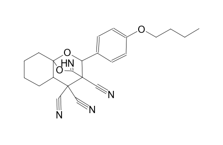 9-(4-butoxyphenyl)-12-imino-10,11-dioxatricyclo[6.2.2.0~1,6~]dodecane-7,7,8-tricarbonitrile