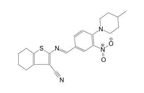 benzo[b]thiophene-3-carbonitrile, 4,5,6,7-tetrahydro-2-[[(E)-[4-(4-methyl-1-piperidinyl)-3-nitrophenyl]methylidene]amino]-