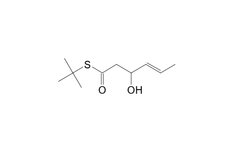 S-(tert-Butyl) (4E)-3-hydroxy-4-hexenethioate