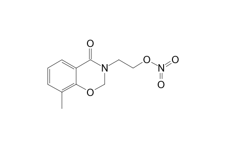 nitric acid 2-(4-keto-8-methyl-2H-1,3-benzoxazin-3-yl)ethyl ester
