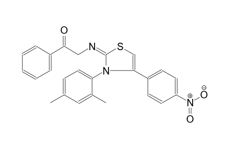 2-[((2E)-3-(2,4-dimethylphenyl)-4-(4-nitrophenyl)-1,3-thiazol-2(3H)-ylidene)amino]-1-phenylethanone