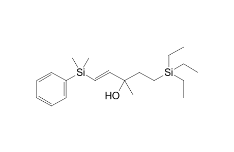 (E)-1-(dimethyl(phenyl)silyl)-3-methyl-5-(triethylsilyl)pent-1-en-3-ol