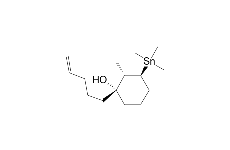 Cyclohexanol, 2-methyl-1-(4-pentenyl)-3-(trimethylstannyl)-, (1.alpha.,2.alpha.,3.beta.)-
