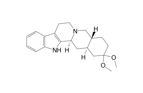 Yohimban, 17,17-dimethoxy-, monohydrochloride, (15.beta.)-(.+-.)-