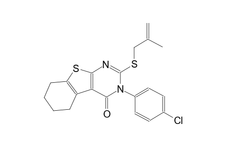 3-(4-chlorophenyl)-2-[(2-methyl-2-propenyl)sulfanyl]-5,6,7,8-tetrahydro[1]benzothieno[2,3-d]pyrimidin-4(3H)-one