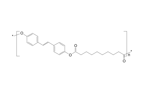 Poly(oxy-1,4-phenylenevinylene-1,4-phenyleneoxysebacoyl)