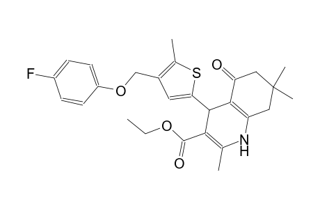 ethyl 4-{4-[(4-fluorophenoxy)methyl]-5-methyl-2-thienyl}-2,7,7-trimethyl-5-oxo-1,4,5,6,7,8-hexahydro-3-quinolinecarboxylate